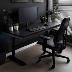 E-Sports Desk, Adjustable Height Desk, Popular Gaming Computer Desk, Desktop Home-Use Bedroom Desk, Can Be Equipped with a Robotic Arm, Black Carbon Fiber