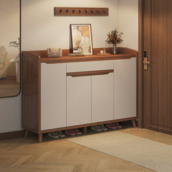 Shoe Cabinet for Home Entrance, Hallway, Indoor Storage Cabinet, Integrated Wall-Mounted 2026 New Model, Corridor Solid Wood Shoe Rack