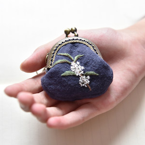 
Osmanthus embroidery mini gold bag handmade DIY embroidery material bag homemade fabric cotton and linen sewing kit kit
