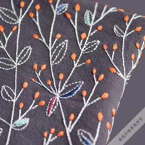 
All things pine nut handmade DIY linen cotton fabric European embroidery notebook set material bag embroidery set