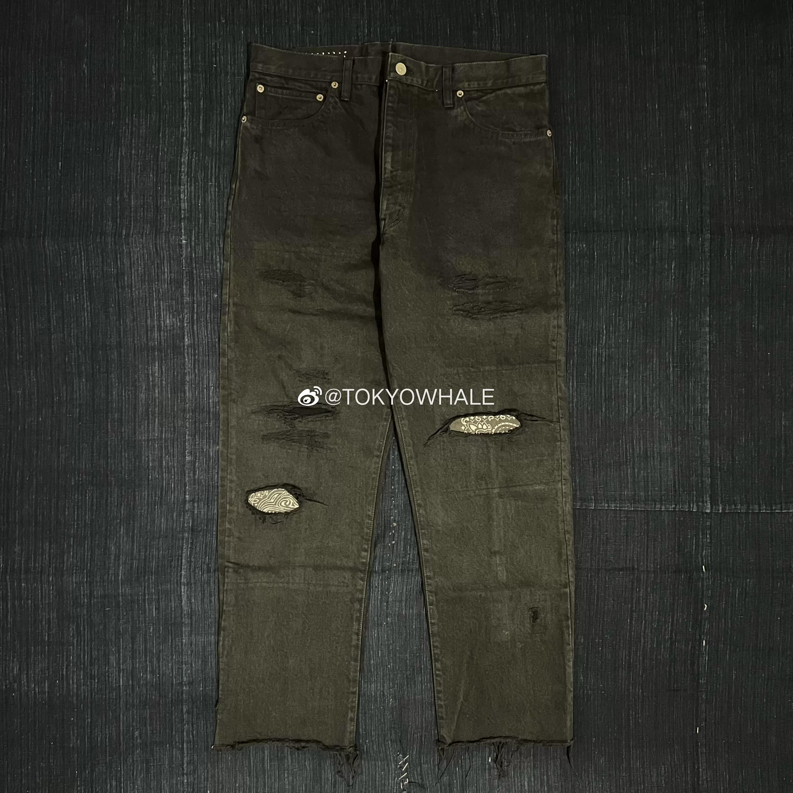 售出】VISVIM 20AW I.C.T. JOURNEYMAN PANTS TACKED CRASH 2-Taobao