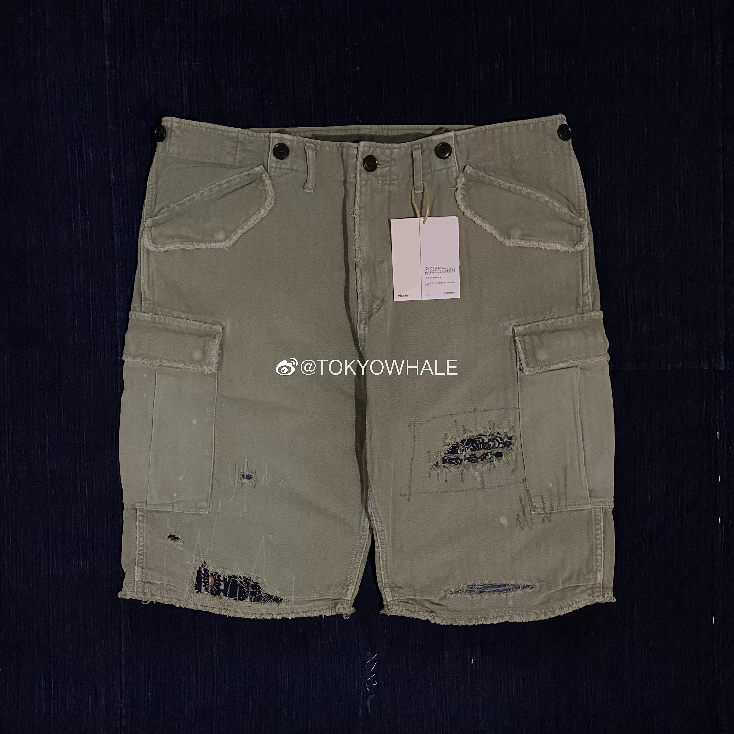 售出】VISVIM 20SS I.C.T. JUMBO EIGER SANCTION SHORTS CRASH-Taobao