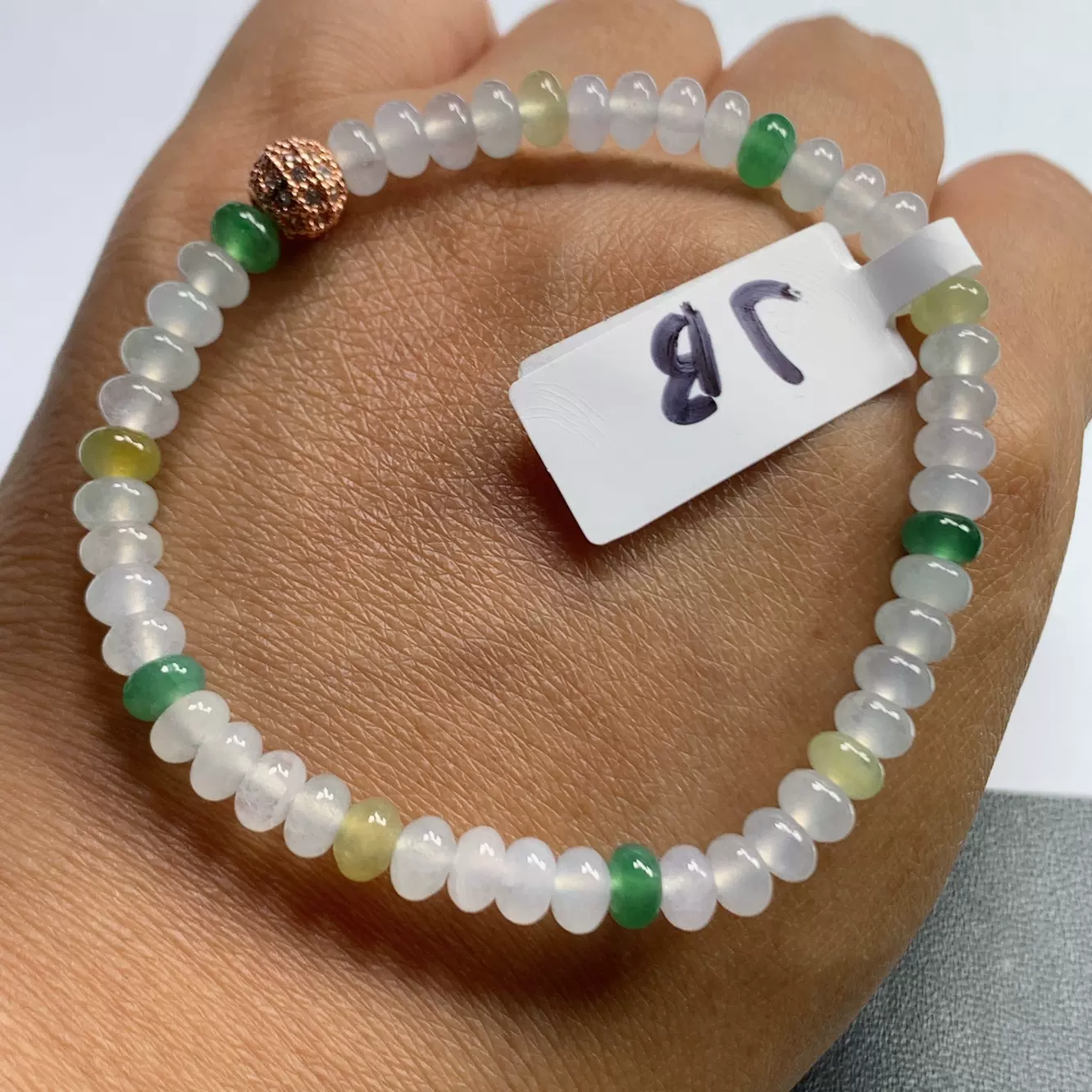 翡翠珠子手串天然玉石A货辣绿老坑证书高档满绿圆珠手串6mm10.98g