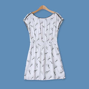 
Men's cotton printed skirt summer new style foreign trade women's fashion versatile high waist slim invisible zipper sleeveless skirt 11445