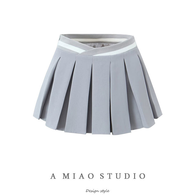 Outdoor V waist high bomb sports tennis skirt high -waisted pleated pleated skirt hot girl loose waist umbrella skirt A -line skirt female