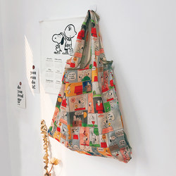 Trendy Cute Snoopy Foldable Shopping Bag, Popular among Girls, Eco-Friendly Bag, Korean Storage Bag, Practical and Durable