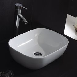 Thin-Edged Countertop Washbasin for Bathroom, Household Single Basin, Hotel Washbasin, Ceramic Basin, Nordic Minimalist Basin