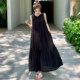 French high-end sleeveless dress for women 2025 summer new chic large size loose slim casual vest long skirt
