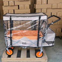 Folding Portable Shopping Cart, Children's Outdoor Cart, Hand-Pulled Four-Wheel Trailer Accessories, Canopy, Rain Cover, Mosquito Net