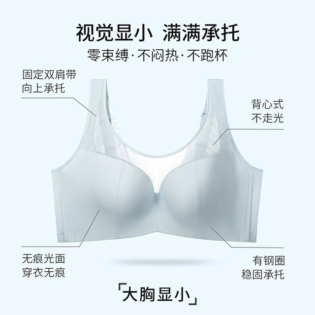 Beijiaren big breast thin tube top bra for women's back anti-exposure ...