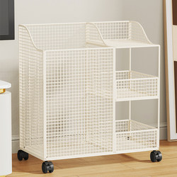 Yoga Mat Storage Basket for Home Use with Wheels, Movable, for Badminton Rackets, Kettlebells, Foam Rollers, and Sports Equipment Organizer