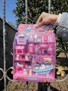 Q Meng Pet Fairy Feds Feds Dogs and Cats Cleaning Family Puzzle Children Toys Girls Following Pet Toy