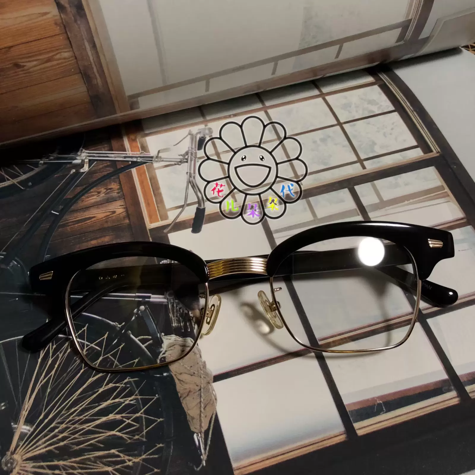 日本代購白山眼鏡Hakusan 中金眼鏡FOXY BROW 鈦合金板材眼鏡架-Taobao