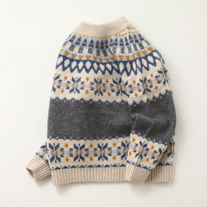 
Hongye Yuntai thickened high-end pure cashmere boys' sweaters girls autumn and winter baby knitted sweaters children's cashmere sweaters