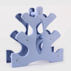 Dumbbell Rack, Simple Home Fitness Equipment Storage Rack, Small Dumbbell Combination for Men and Women, Plastic Three-Layer Tower-Shaped Stand
