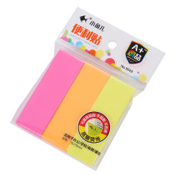 Xiaoyuer Strip Post-It Note Multi-Color Self-Adhesive Note Pad Bright Fluorescent N-Time Stickers 100 Pieces of Pepsi Stickers