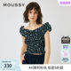 MOUSSY Summer New Product Sweet Sweetless Floral Shirt Women 010HS630-0831