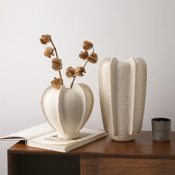 Aniique Jingdezhen Ceramic Vintage Vase Decoration for Living Room Tabletop, Wabi-Sabi Style Flower Arrangement, Artificial Flowers