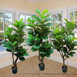 Internet-Famous Nordic-Style Artificial Plant Large-Leaf Ficus Potted Plant 2m Large Indoor Living Room Fake Tree Green Plant