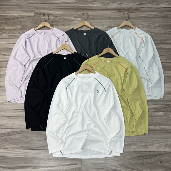 
7A antibacterial UPF50+ light, breathable, moisture-wicking, unisex outdoor mountain style loose long-sleeved quick-drying T-shirt