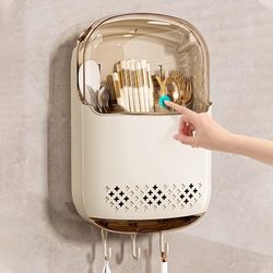 Chopstick Storage Box for Home Use, High-End 2025 New Model Chopstick Holder, Kitchen Storage and Draining Rack, Spoon and Chopstick Holder, Wall-Mounted