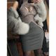 BBABES Advanced Sensory Balt Skirt Tongtian Skin Skin Temperature Mid -Waist Waist Lims Black Skirt
