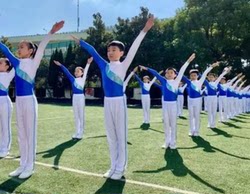 Primary and Secondary School Students'广播操 Competition Uniforms, Aerobics Group Exercise Performance Uniforms, Children's Square Dance Performance Dance Uniforms