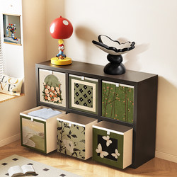 French-Style Free Combination Grid Cabinet, Angled Storage Rack under the Stairs, Space Utilization Magic Storage Cabinet