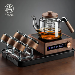 Glass Tea Maker Electric Ceramic Stove Tea Set Household Large Capacity Steaming and Boiling Integrated Pot Tea Cup Set 2025 New Model
