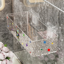 Bathroom Storage Rack, Wall-Mounted for Bathroom and Toilet, for Cosmetics and Washbasin, No-Drill Wall Storage Shelf