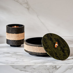 Internet celebrity B&B soft decoration design with medieval creative round moss fabric decorative pattern storage storage box ornaments