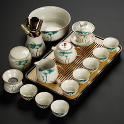 Ceramic Kung Fu Tea Set 2026 New Model for Home Use in the Living Room, Chinese-Style Teapot and Teacups Complete Set for Drinking and Brewing Tea