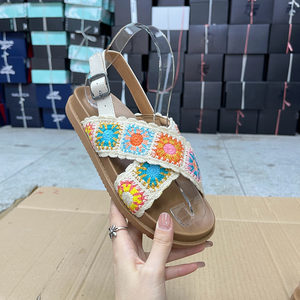 
Lady Shoes foreign trade original women's shoes fashionable commuting versatile round toe thick bottom one-word buckle sweet fashion sandals