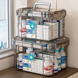 Multi-Layer Large-Capacity Transparent Household Medicine Box for Emergency Medicines, Portable Medical Classification Storage Small Medicine Box
