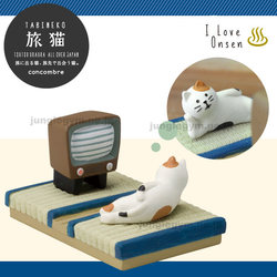 Grocery Travel Cat Phone Holder Japanese Style Creative Desktop Ornament Cute Hot Spring Cat Phone Stand Birthday Gift