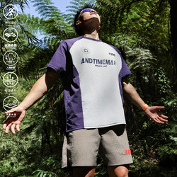 Andtime American-Style Cool Short-Sleeved Color-Blocked Fitness Training Outdoor Sports Breathable Quick-Drying Loose T-Shirt