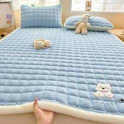 Mattress Winter Thickened Warm Pad Soft Cushion Home Bedroom Coral Milk Velvet Bed Mattress Pad Underlay Quilt