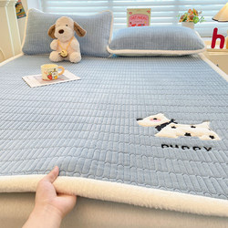 Winter New Cotton Velvet Mattress Home Use Soft Pad Fleece-Lined Thickened Milk Coral Velvet Mattress Foldable Bedding Base Pad Quilt