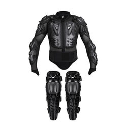 Cycling Protective Clothing, Knee Pads, Motorcycle Urban Motorcycle Riding Protective Gear, Anti-Fall Armor Set