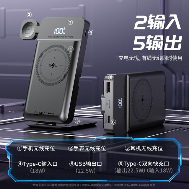 remax three-in-one wireless power bank MagSafe magnetic holder suitable ...