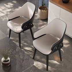 Dining Chair for Home Use, Italian Minimalist Dining Table Chair, Backrest Chair, Hotel Dining Stool, Commercial Meeting Armrest Tea Table Chair