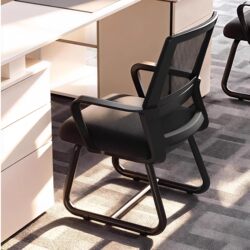 Computer Chair, Comfortable for Long Sitting, Conference Bow-Shaped Office Chair, University Dormitory Study Chair with Backrest, Home Gaming Chair