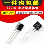 S9018 bóng bán dẫn công suất thấp 50MA/30V NPN triode plug-in TO-92 (20 cái)