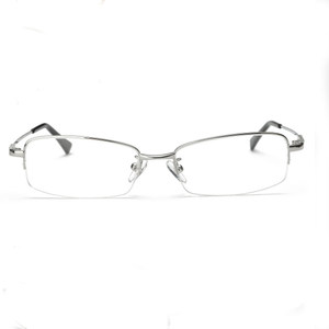 Memory metal glasses, half frame, men's ultra light business square myopia glasses frame, finished glasses, anti radiation titanium alloy