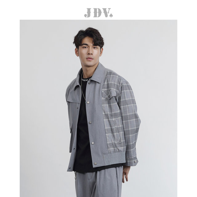 JDV shopping mall's new autumn dark gray commuter jacket men's jacket ...