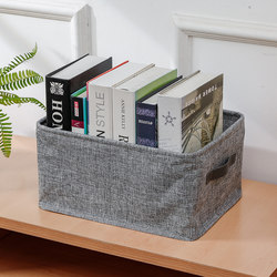 Desktop Book Storage Box Bookshelf for Storing Books, Foldable Fabric Storage Basket for Student Dormitory and Home Use