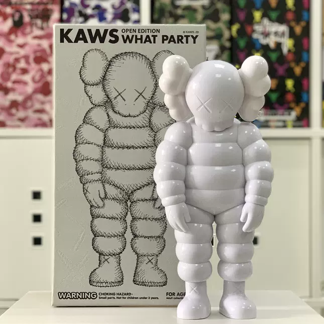 KAWS WHAT PARTY 搪膠公仔單隻白色現貨-Taobao