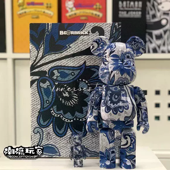 Bearbrick 400%100% BEARBRICK INNERSECT展会限定青花瓷现货-Taobao