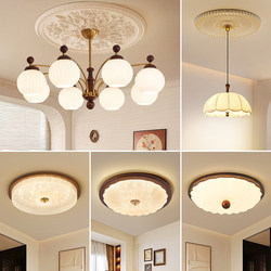 Medieval Style Lighting Fixtures, Living Room Chandelier, French Chandelier, Creative New Chinese Style Retro Walnut Color Dining Room Hall Main Light