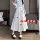 150 small super hot skirt 2025 spring and summer new white mid-length A-line fluffy cake skirt XXS145